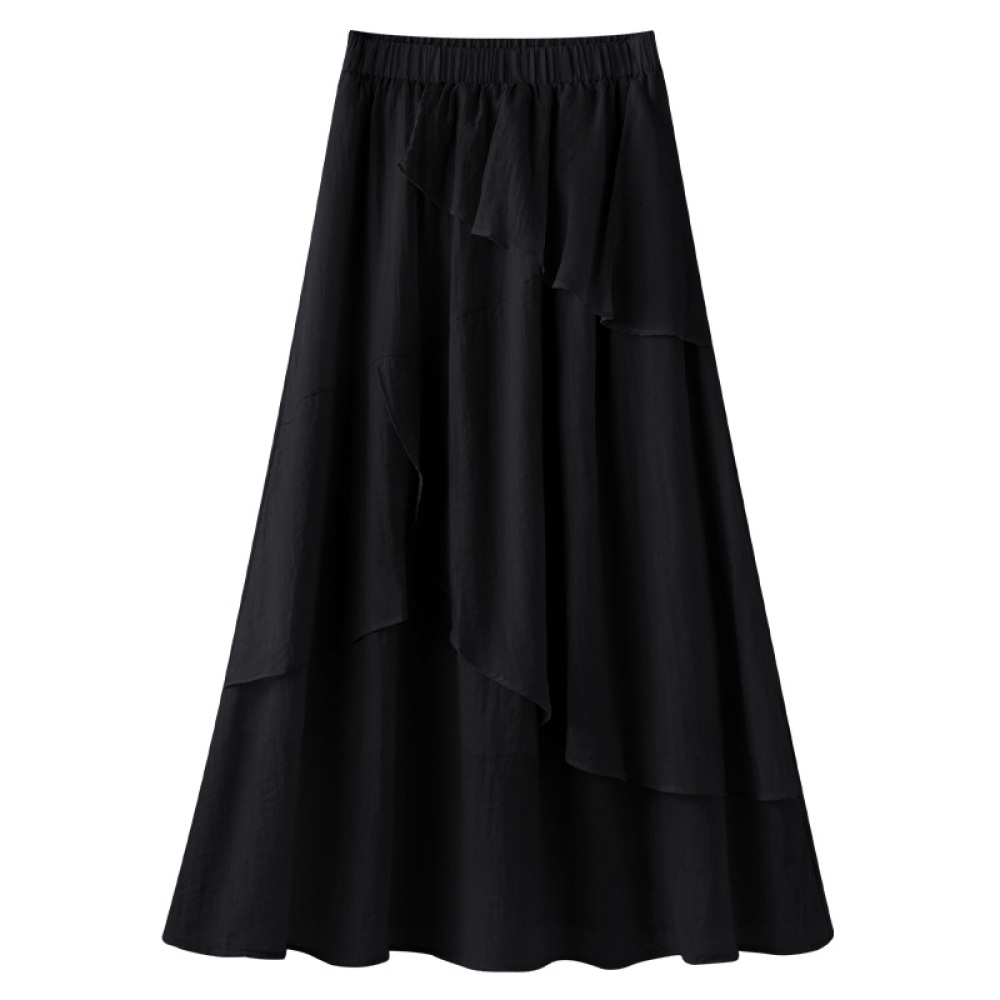 Elastic Waist Flowy Maxi Dress