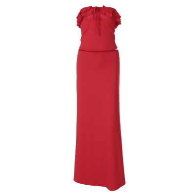 Tied - up Cami Solid - color Long Slim Beach Dress Set  01