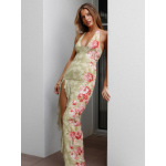 Off Shoulder Ruched Wave Hem Maxi Dress