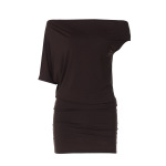 Off - the - Shoulder Irregular Sleeve Short Fitted Wrap Dress 
