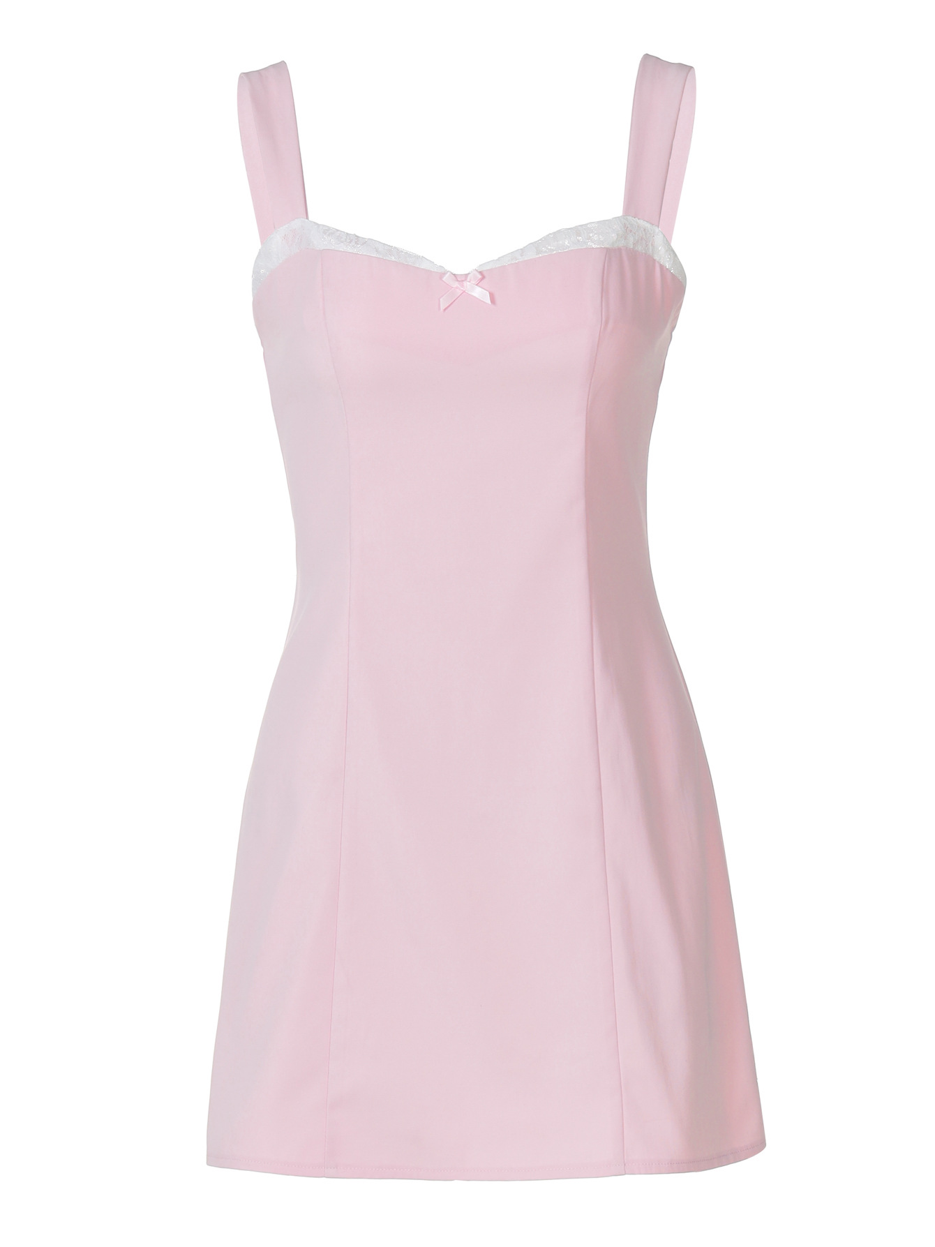 Sweet Lace - Trimmed Striped Cami Dress