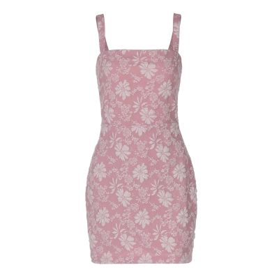 Lace - Cutout Strappy Fitted Short Cami Dress 01