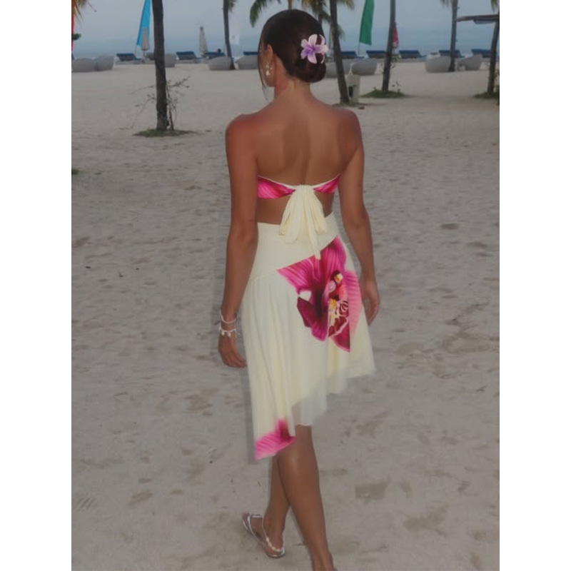 Off Shoulder Backless Tie Dye Maxi Dress