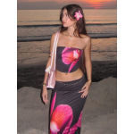 Body - hugging Bustier Sexy Long Dress Set