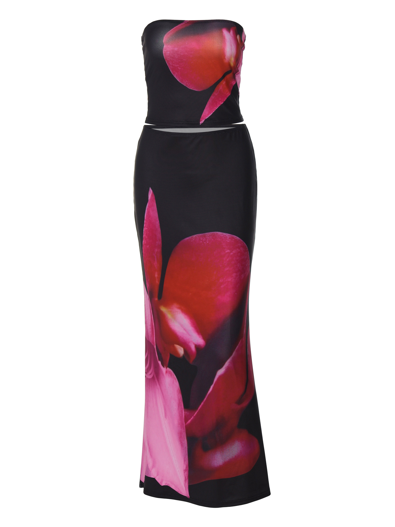 Body - hugging Bustier Sexy Long Dress Set