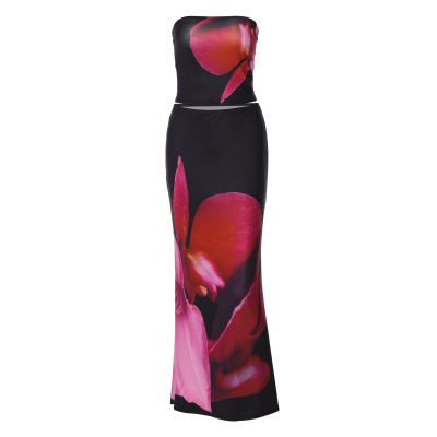 Body - hugging Bustier Sexy Long Dress Set 01