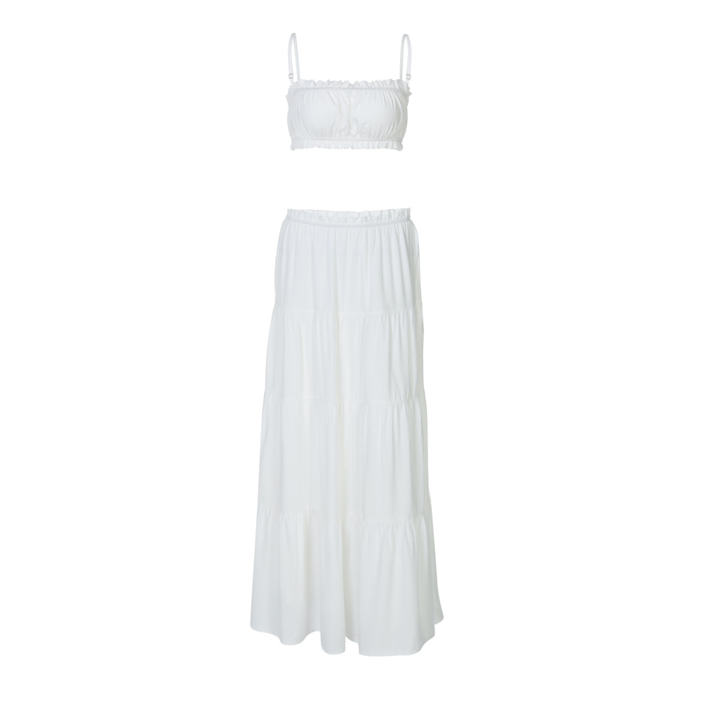 Sexy Cami Wrap Dress Versatile Resort - Style Long Dress Set