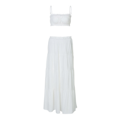 Sexy Cami Wrap Dress Versatile Resort - Style Long Dress Set 01