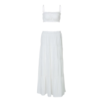 Sexy Cami Wrap Dress Versatile Resort - Style Long Dress Set 01