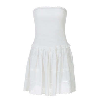 Strapless Waist - cinched Floral Detail Fairy Dress 01