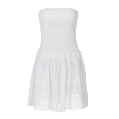 Strapless Waist - cinched Floral Detail Fairy Dress 01