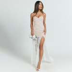 Hollow - Out Cami Dress with Side Slit