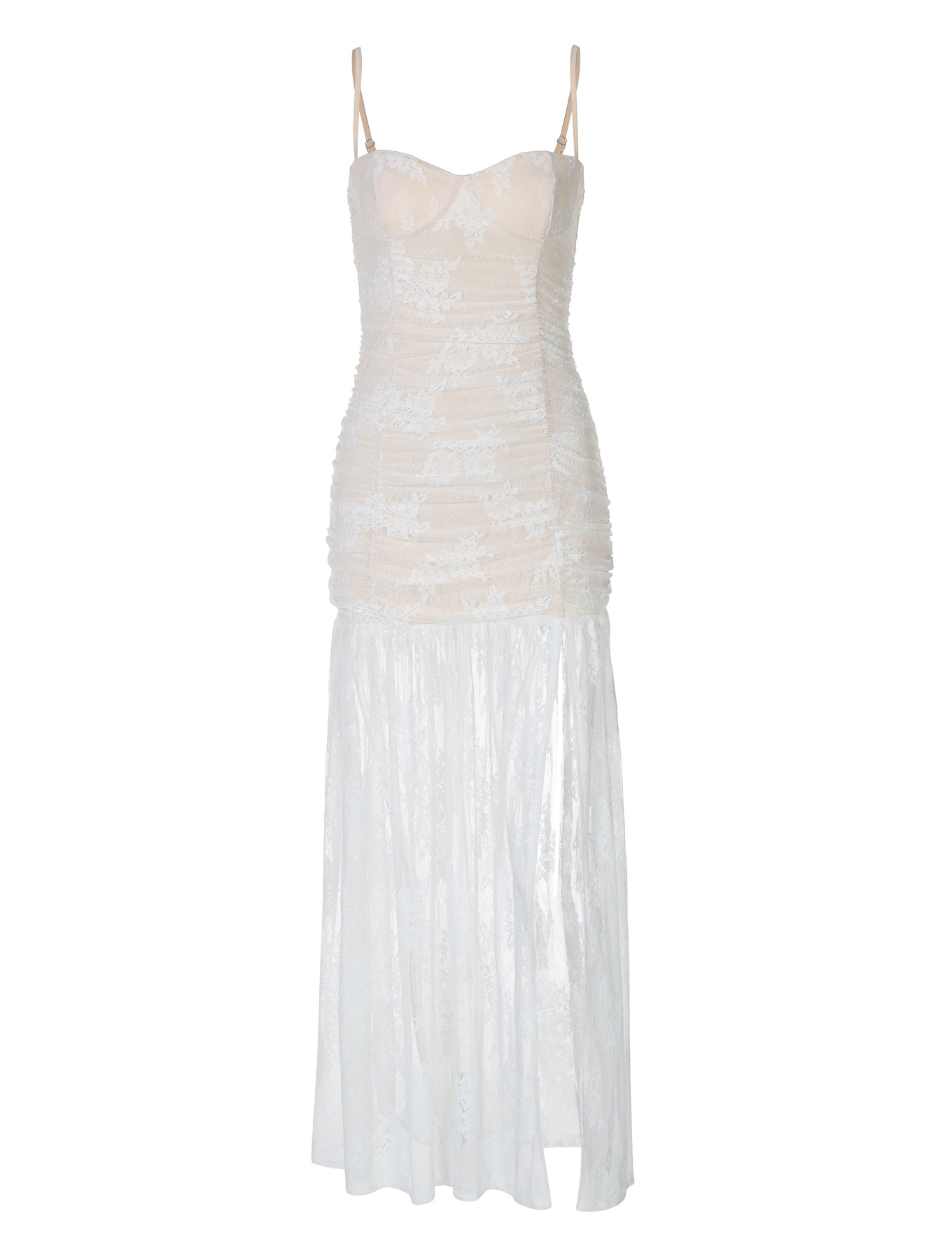 Hollow - Out Cami Dress with Side Slit