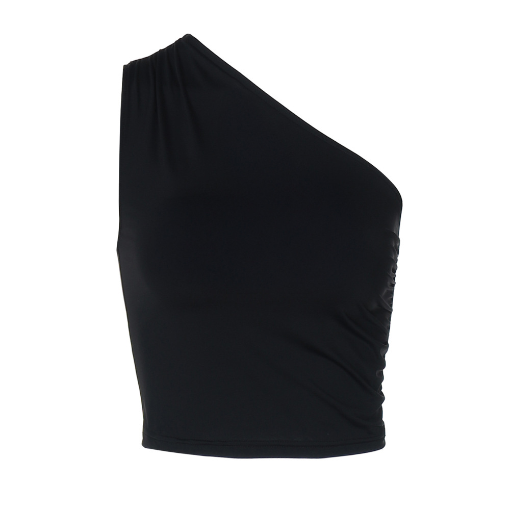 Asymmetrical - Shoulder Sleeveless Sexy Top