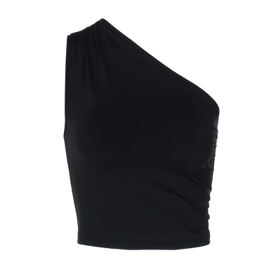 Asymmetrical - Shoulder Sleeveless Sexy Top 01