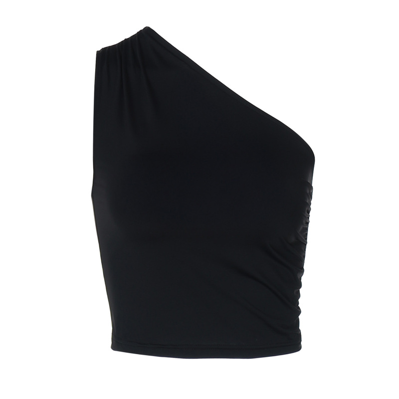 Asymmetrical - Shoulder Sleeveless Sexy Top
