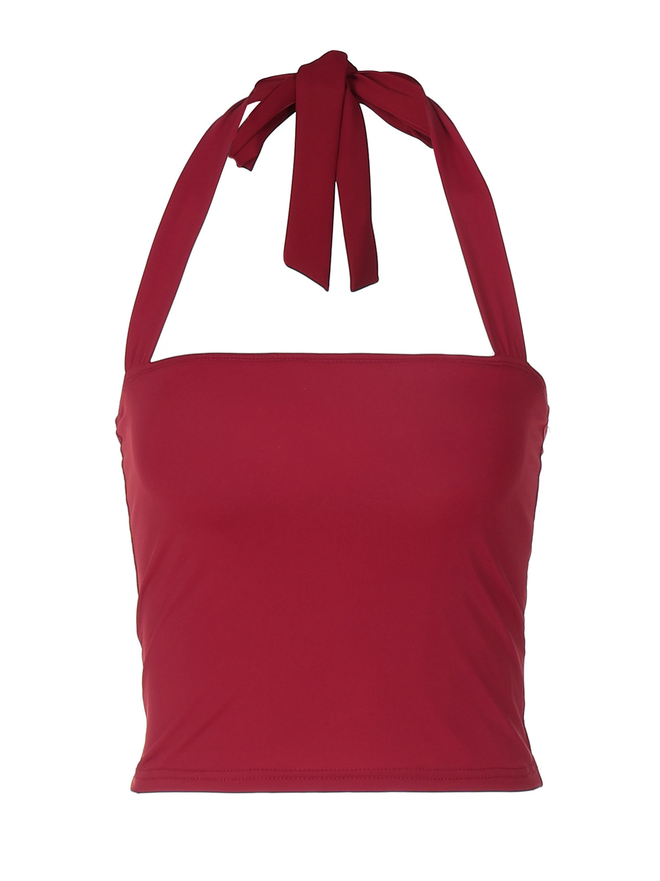 Versatile Street - style Halter Wrap - around Crop Top 