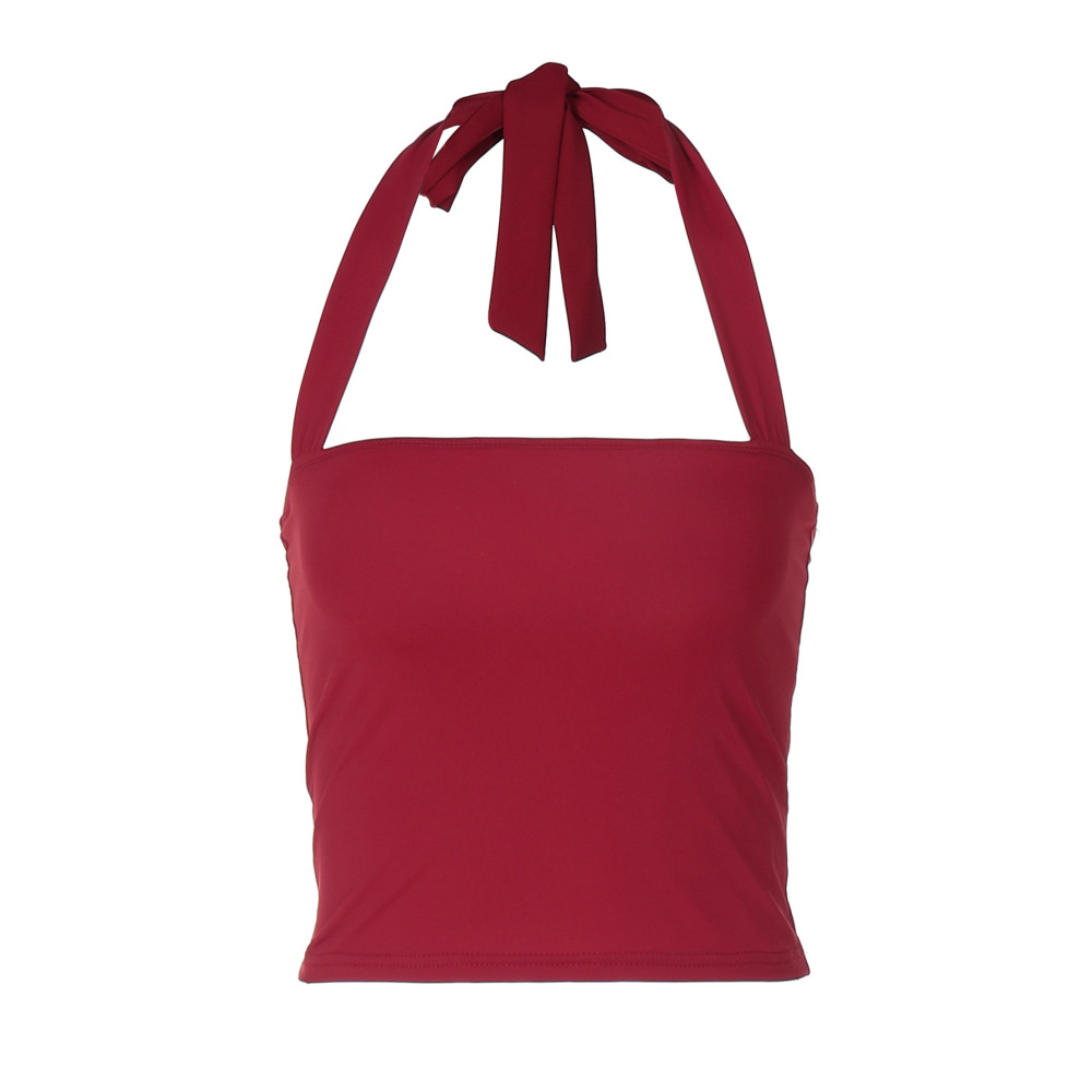 Versatile Street - style Halter Wrap - around Crop Top 
