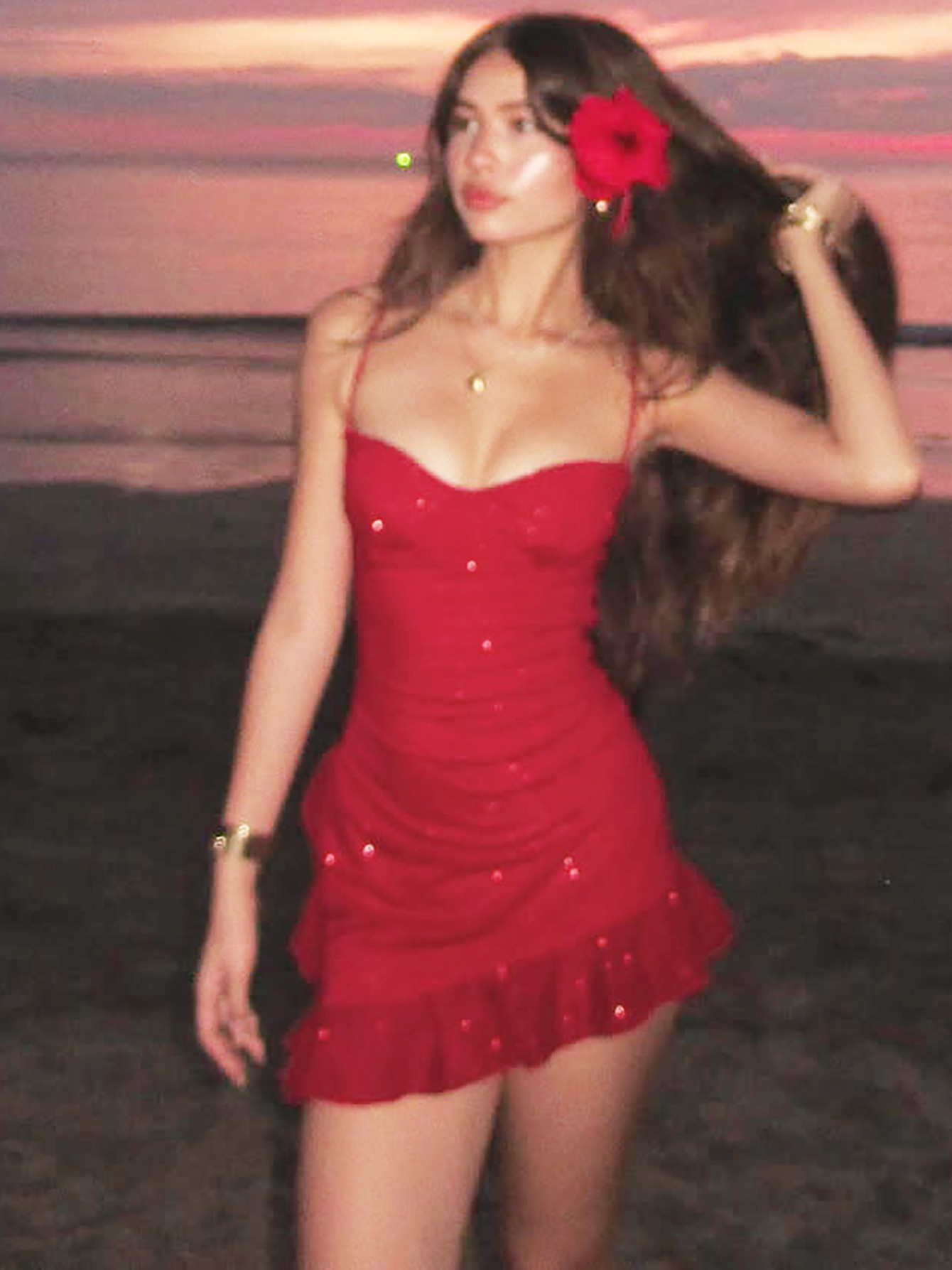 Sexy Frilly Sequin Strappy Dress 