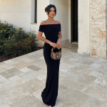 Elegant One - shoulder Backless Slim Dress