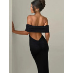Elegant One - shoulder Backless Slim Dress