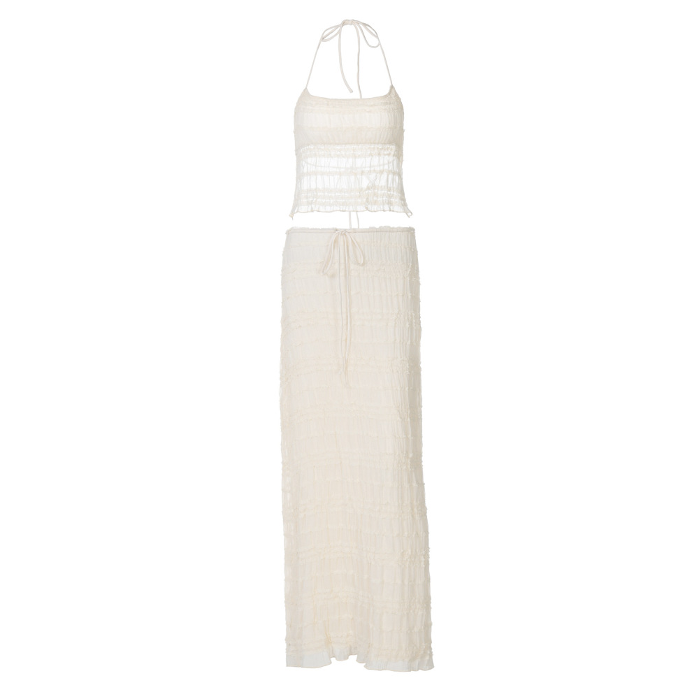 Off - the - Shoulder Backless Wrap - around Cami with Straps Set