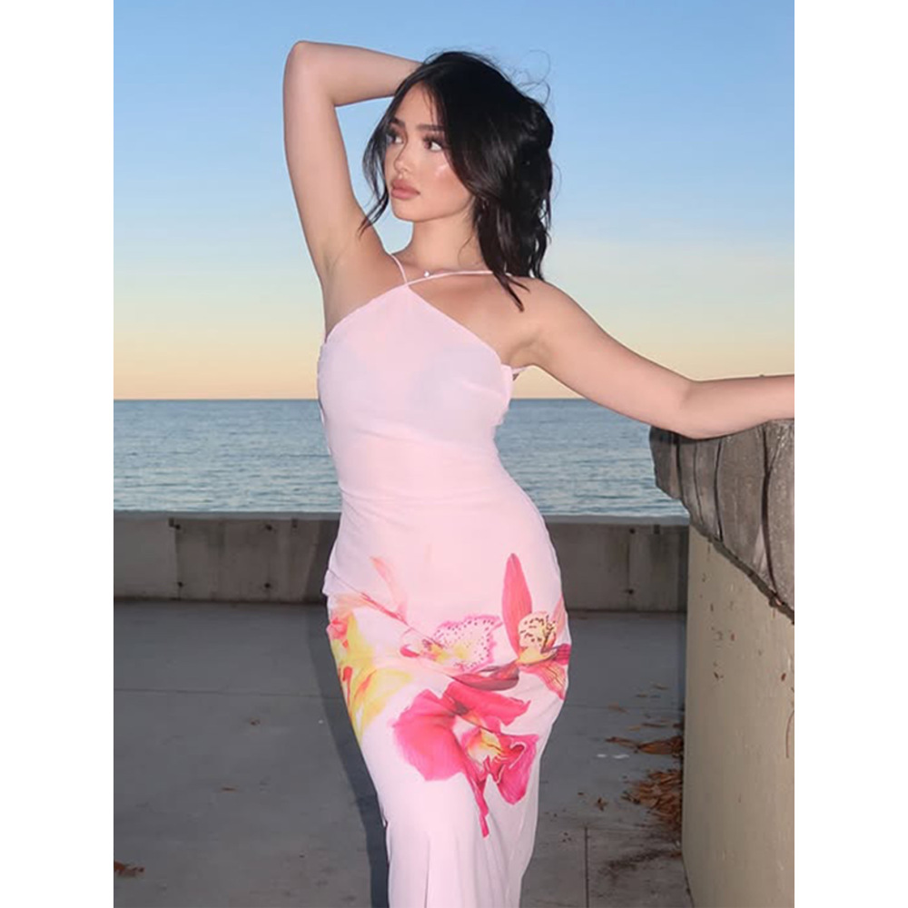 Wrap - around Cami Sleeveless Hooded Backless Hip - hugger Dress
