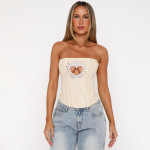 Heart - shaped Zipper Fitted Waist - cinching Boned Camisole