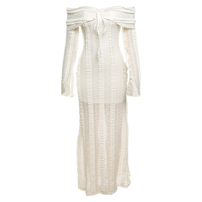 Slim - Fit One - Shoulder Flared Sleeve Dress 01
