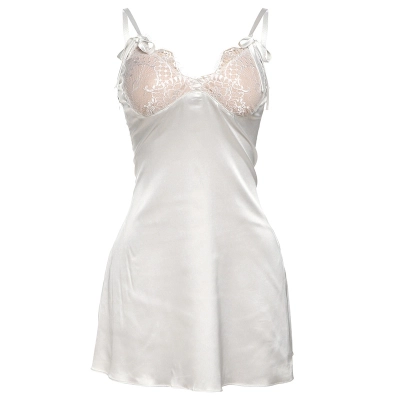 V - Neck Backless Lace - Spliced Cami Dress 01