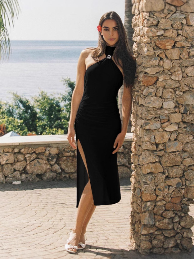 Sexy Backless Split - side Bodycon Dress