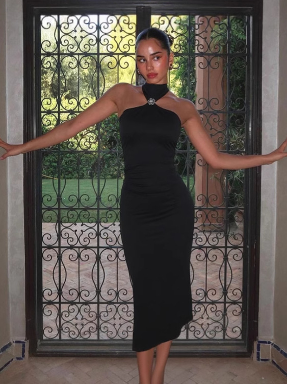 Sexy Backless Split - side Bodycon Dress