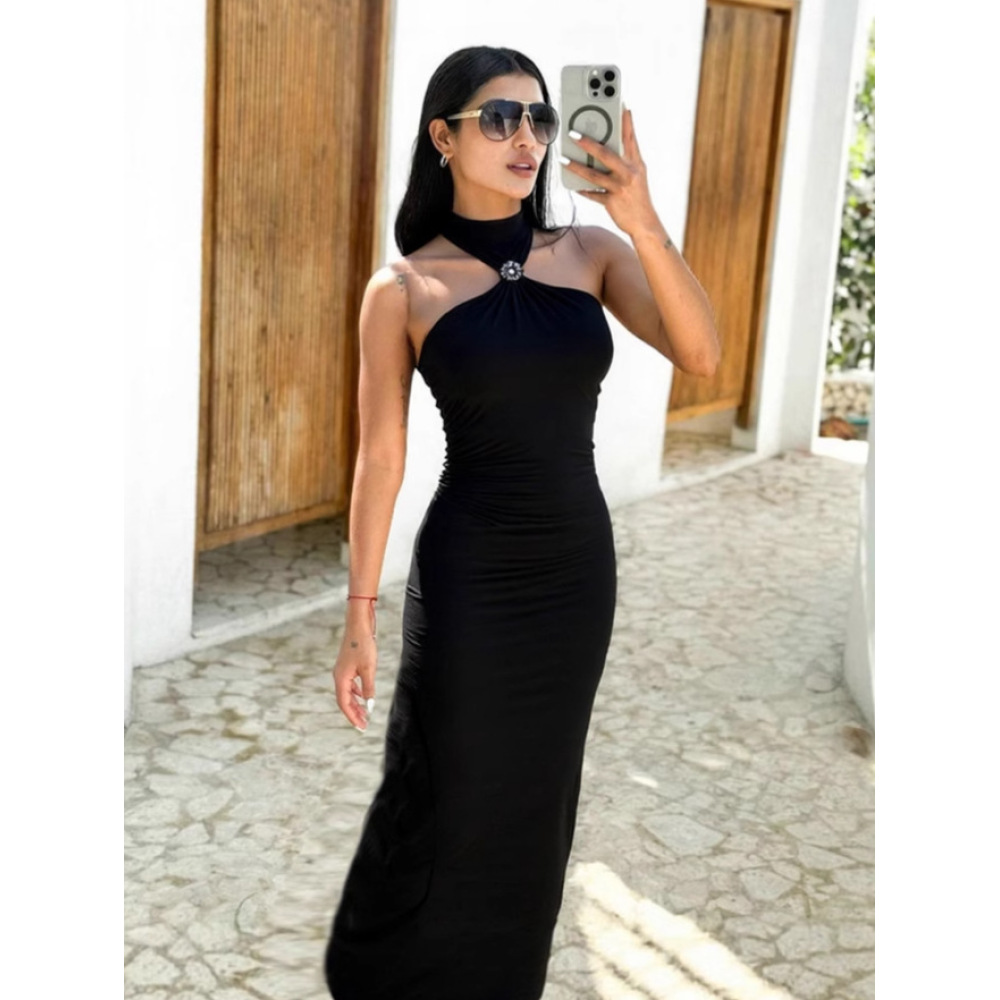 Sexy Backless Split - side Bodycon Dress