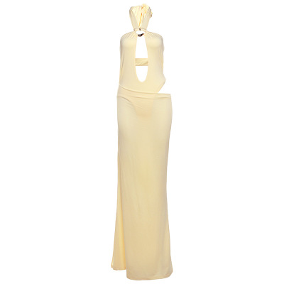 Sexy Hollow - out Halter Bodysuit & Skirt Set 01