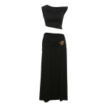 Crop Top & High - Waisted Skirt Set with Side Slit