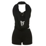Halter Strapless Deep V Backless Jumpsuit