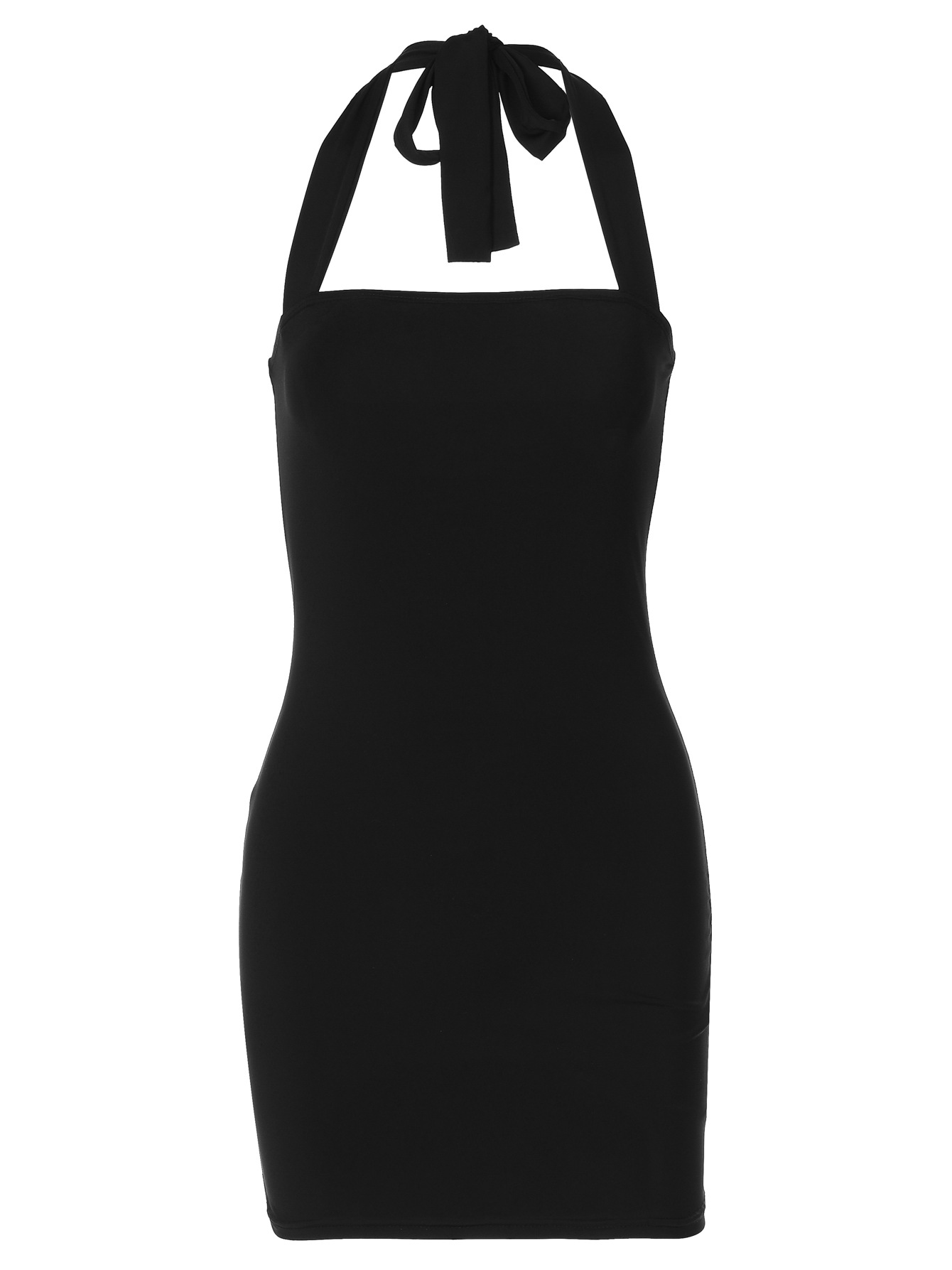 Crop Halter Mini Skater Dress