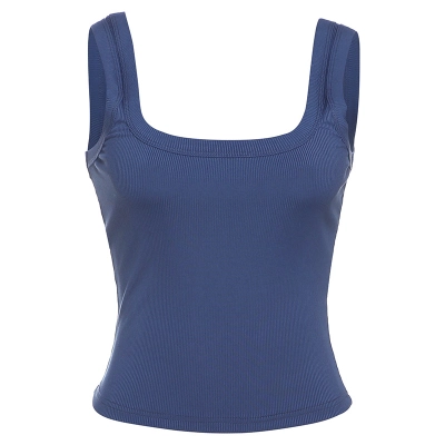 U - neck Slimming Crop Top Sexy Solid - color Cami Tank Top 01