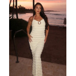French Sexy Slim - fit V - neck Halter Dress