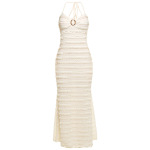 French Sexy Slim - fit V - neck Halter Dress
