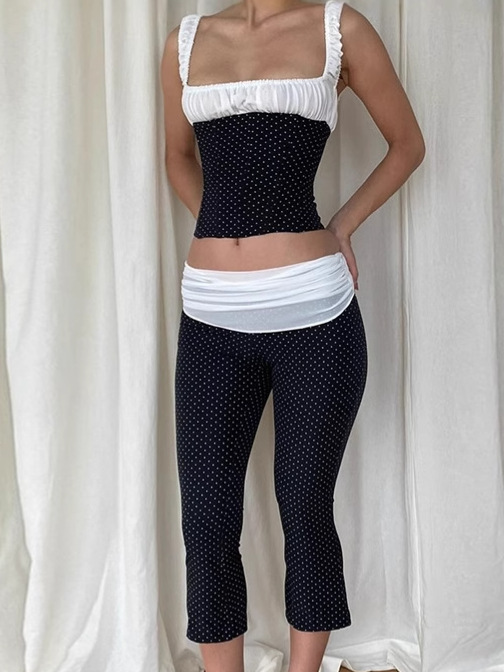 Polka - Dot Backless Cami Set 