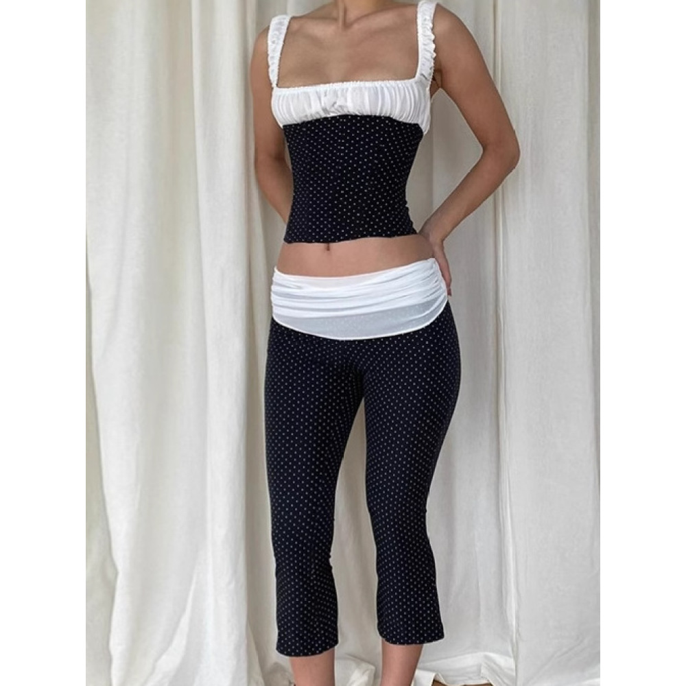 Polka - Dot Backless Cami Set 