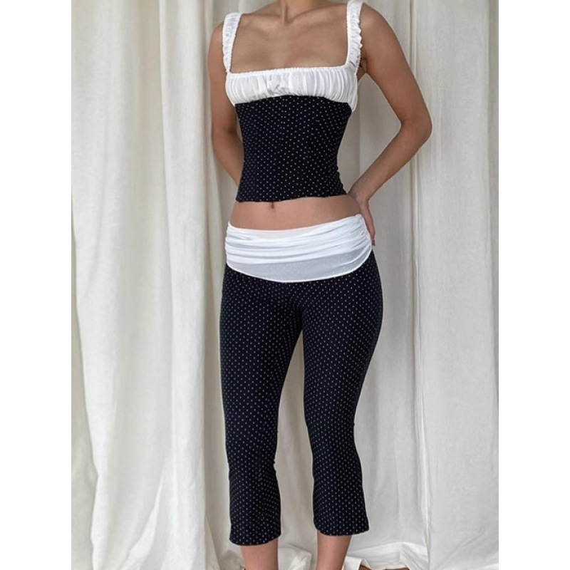 Polka - Dot Backless Cami Set 