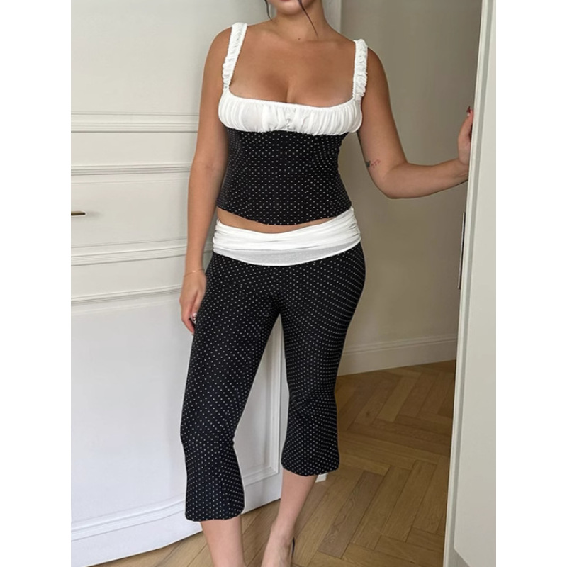 Polka - Dot Backless Cami Set 