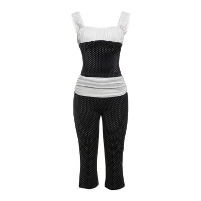 Polka - Dot Backless Cami Set  01