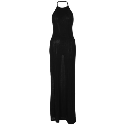 Boho Halter Backless Long Sheer Dress 01