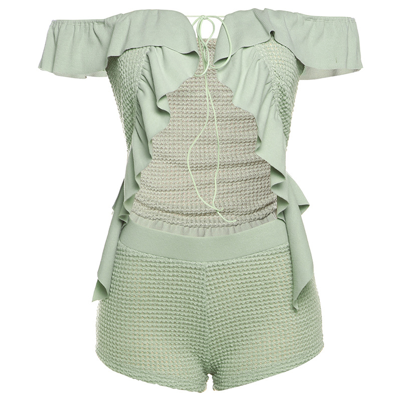 Crop Top & High-Waist Shorts Set