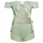 Crop Top & High-Waist Shorts Set