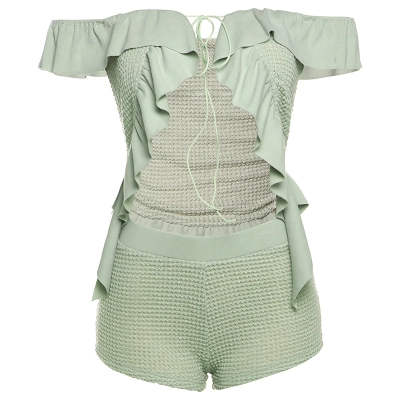 Crop Top & High-Waist Shorts Set 01