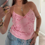 Beaded Sequin Backless Tie-Up Bralette